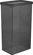 Банка для сыпучих продуктов Plast Team коллекция BLACK, 1,65 л, прямоугольная, 125х85х210 (PT1708)