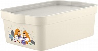 Ящик для хранения Keeplex коллекция School, с крышкой, soft-touch, 6л, 320х211х110 (KL3502)